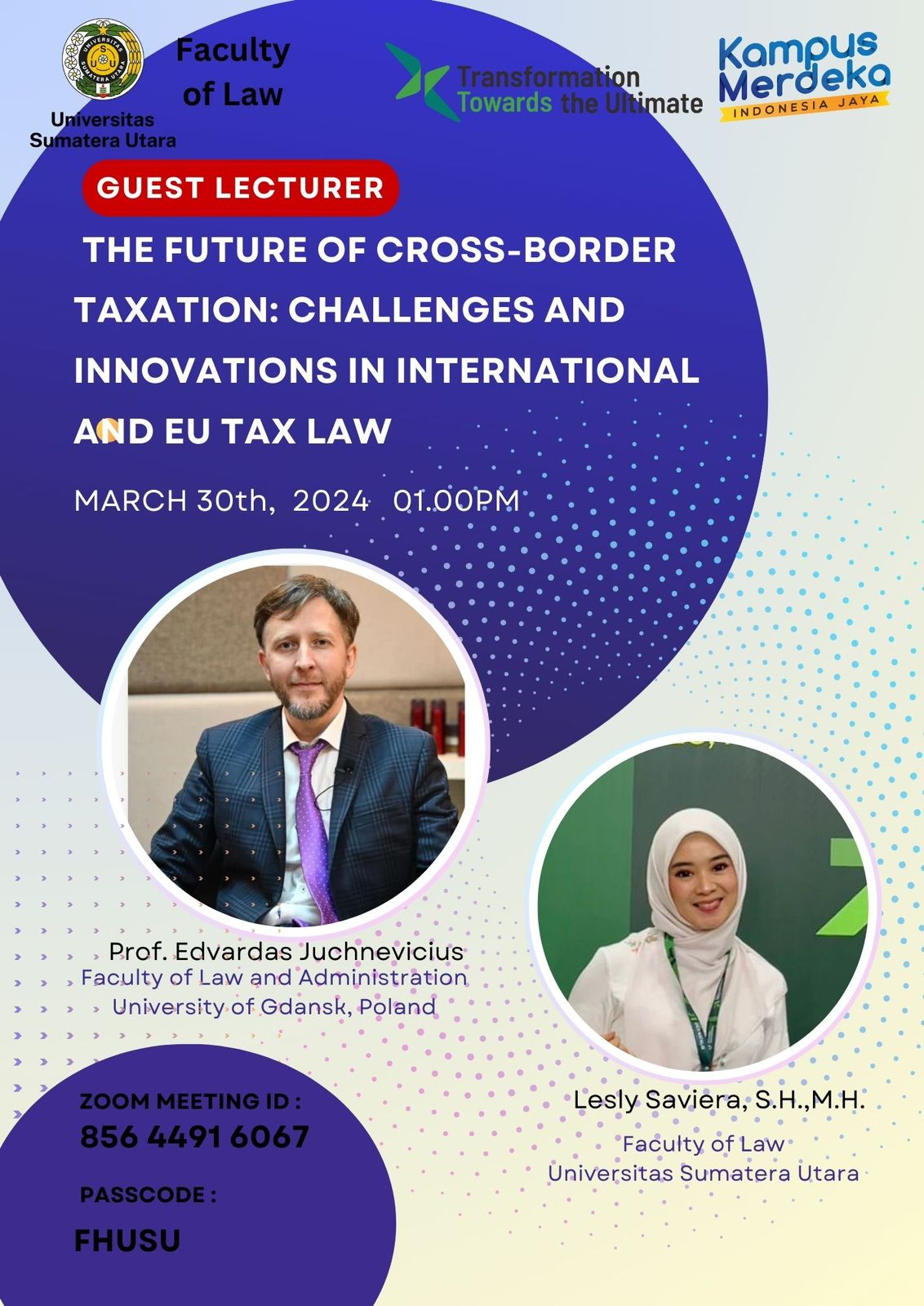 Guest Lecture: the future of Cross-Border Taxation-challenges and Innovations international and eu tax law